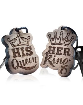 Her King - His Queen  - Schlüsselanhänger - 2-teiliges Set -