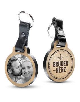 Bruderherz - Fotogravur Schlüsselanhänger 