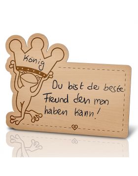 Lebenslicht Froschkönig - Postkarte aus Holz zum selbst beschriften | Das ultimative Geschenk!